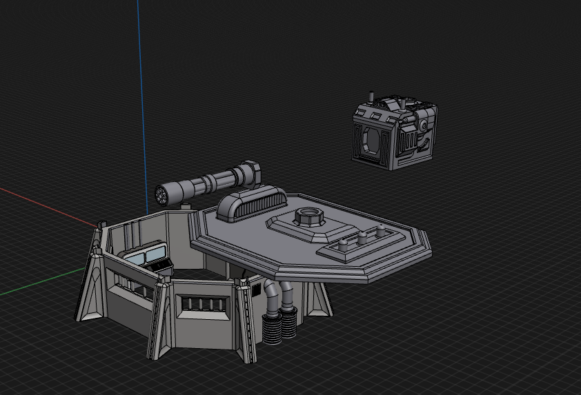28mm Sci-fi bunker with turret