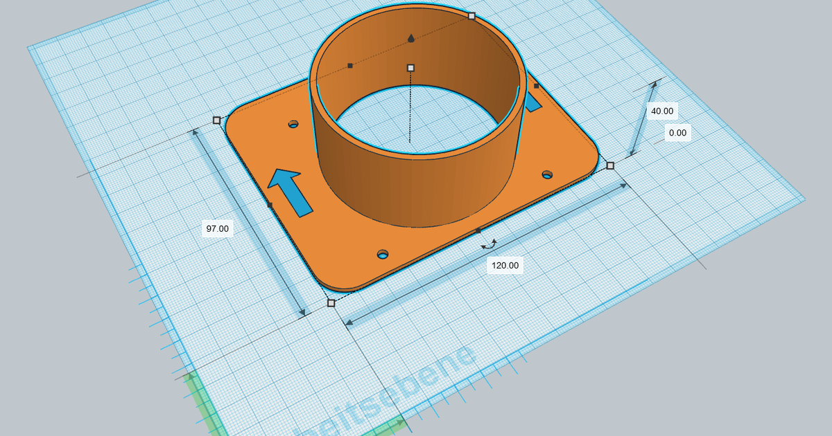 80mm Flex-Rohr Adapter - Flansch - Sculpfun iCube by AndyG68 | Download ...