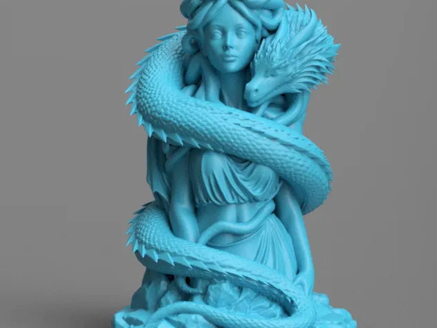 Medusa & Dragon Bust
