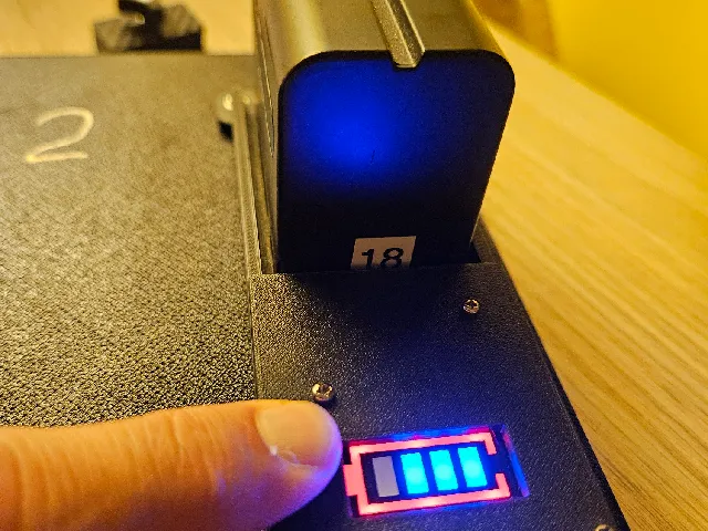 Sony NP-F battery mount with step-up and charge control