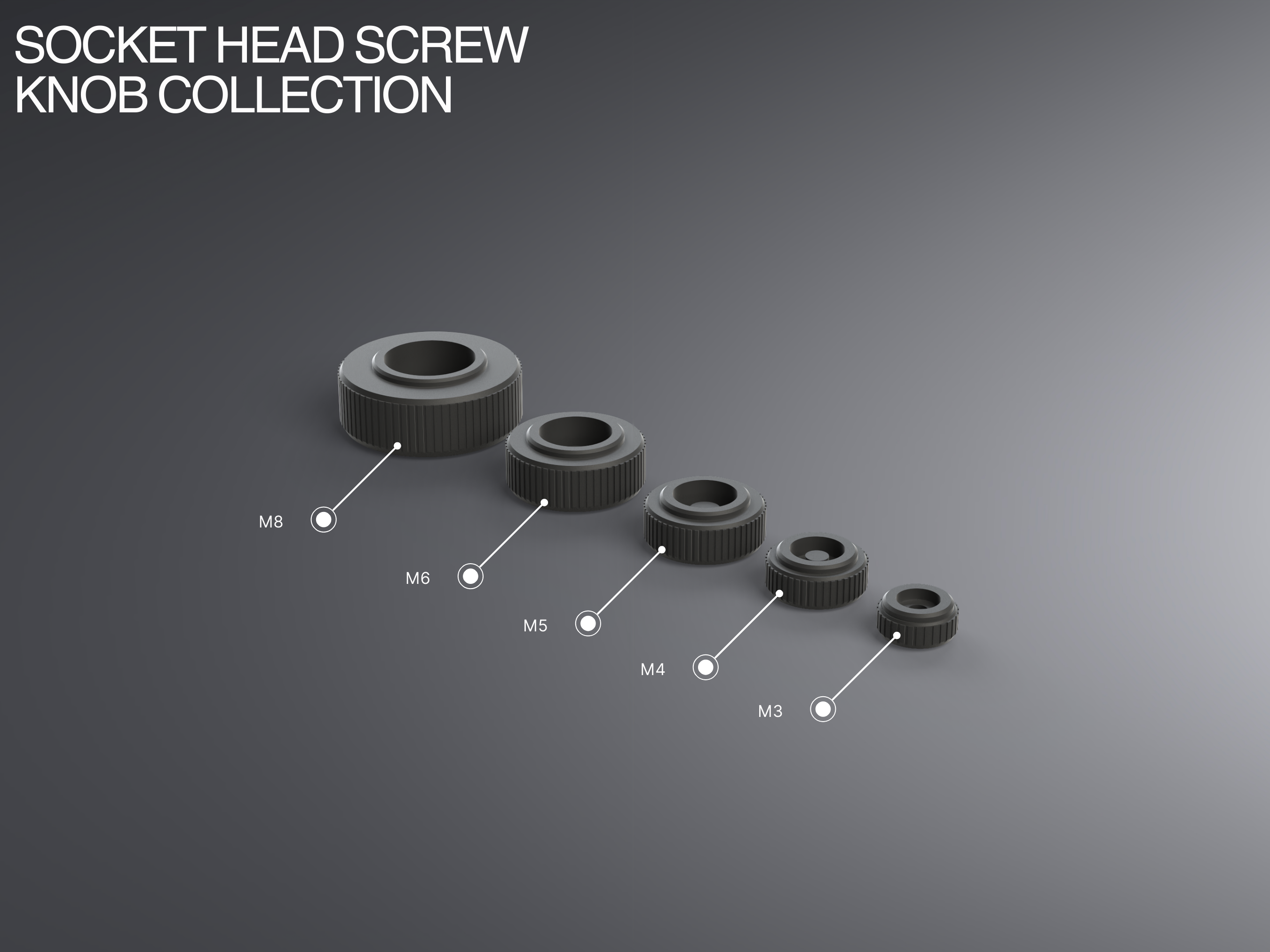 Ultimate Socket Head Screw Knob Collection M3-M8