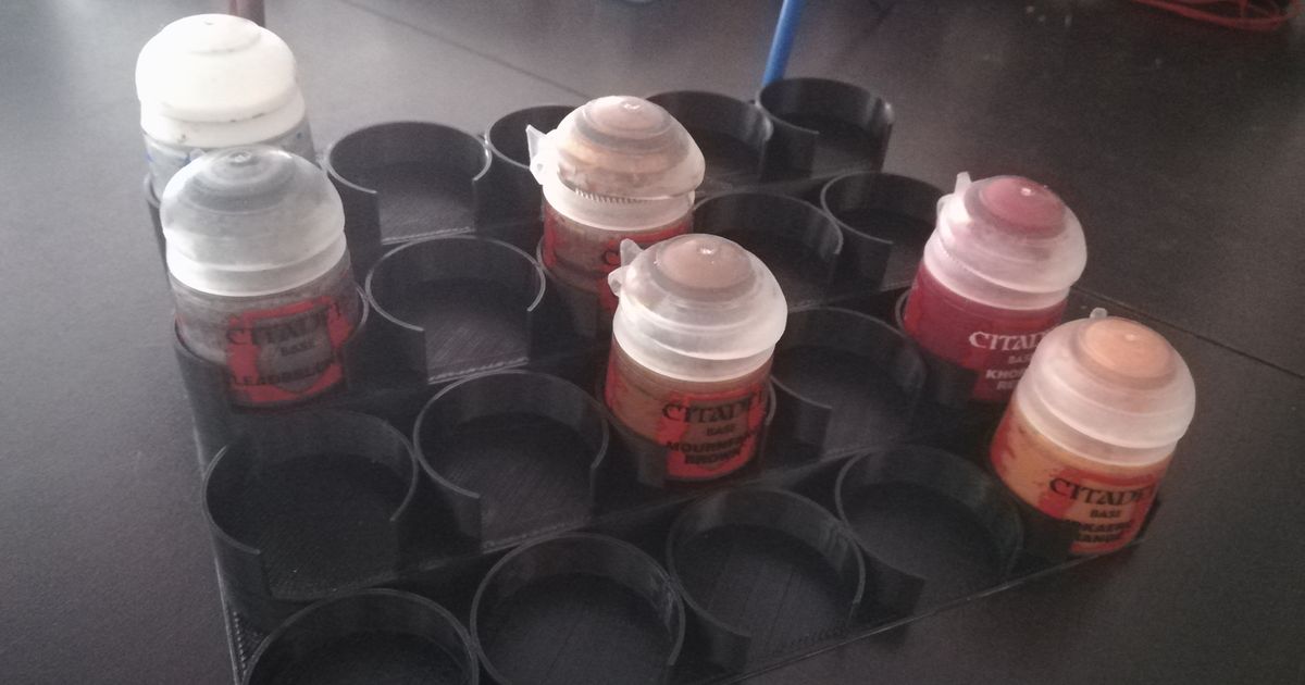 Citadel/Vallejo Paint rack by Senryoku Download free STL model