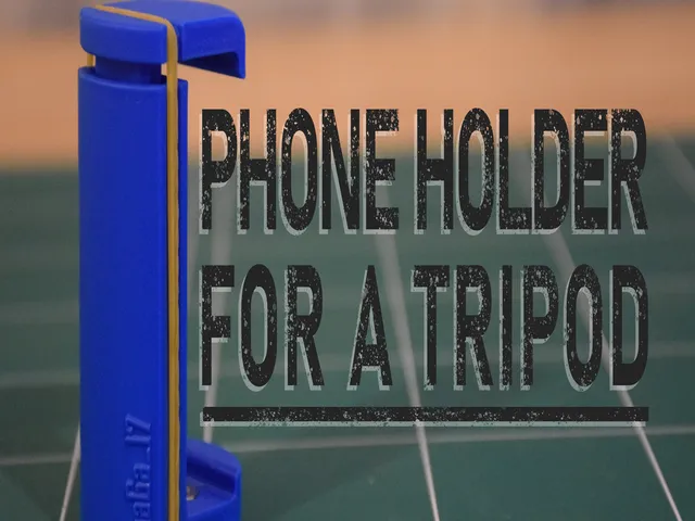 Phone holder attachment for a tripod