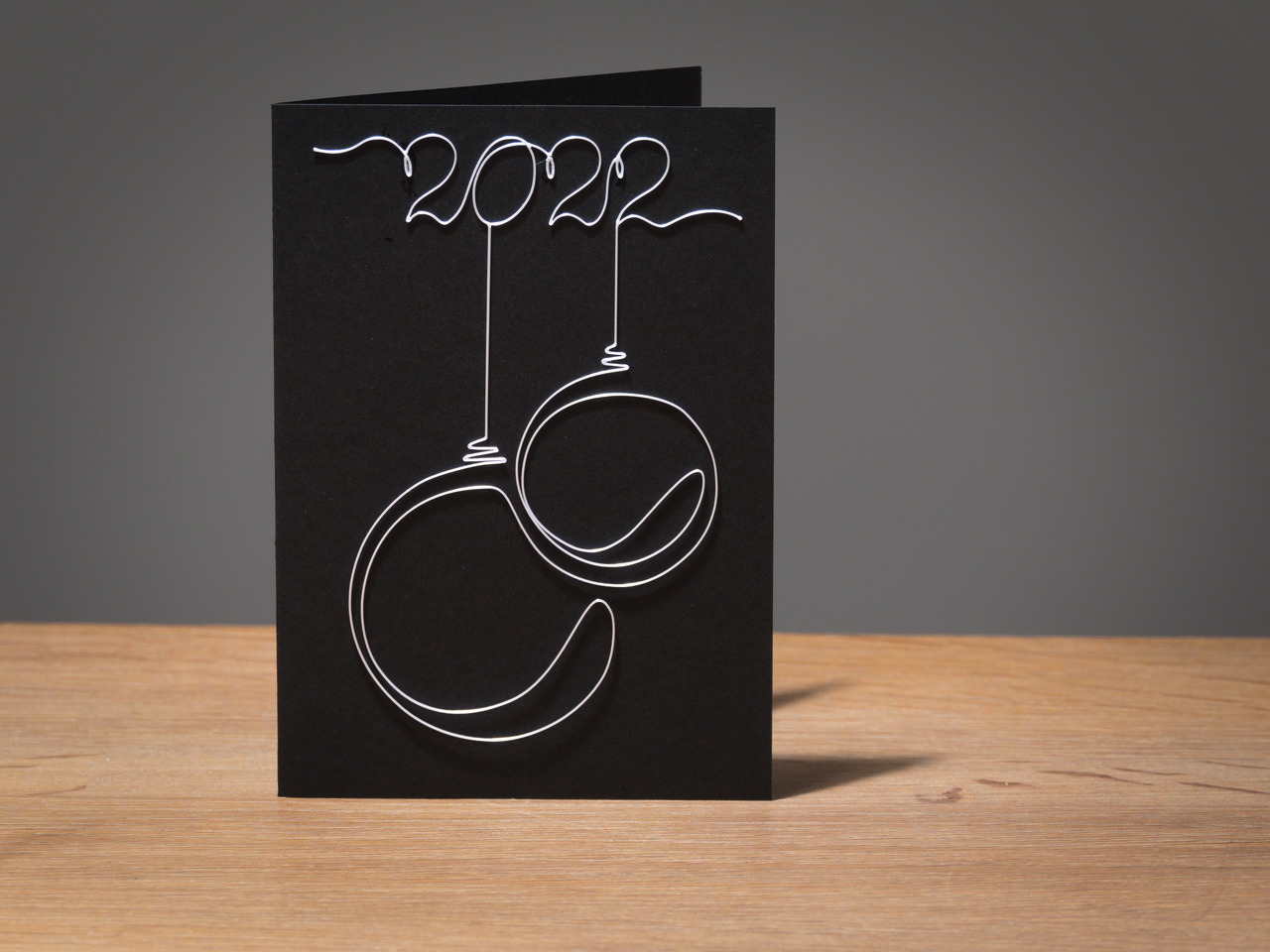 Continous Line Christmas or New Year Card