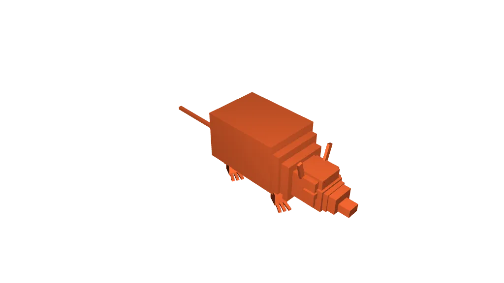 Pixelated Rat by ITI Tech | Download free STL model | Printables.com