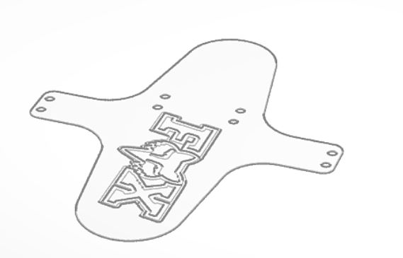 Miniatura 2 do modelo 3D double side Fox Mudguard MTB