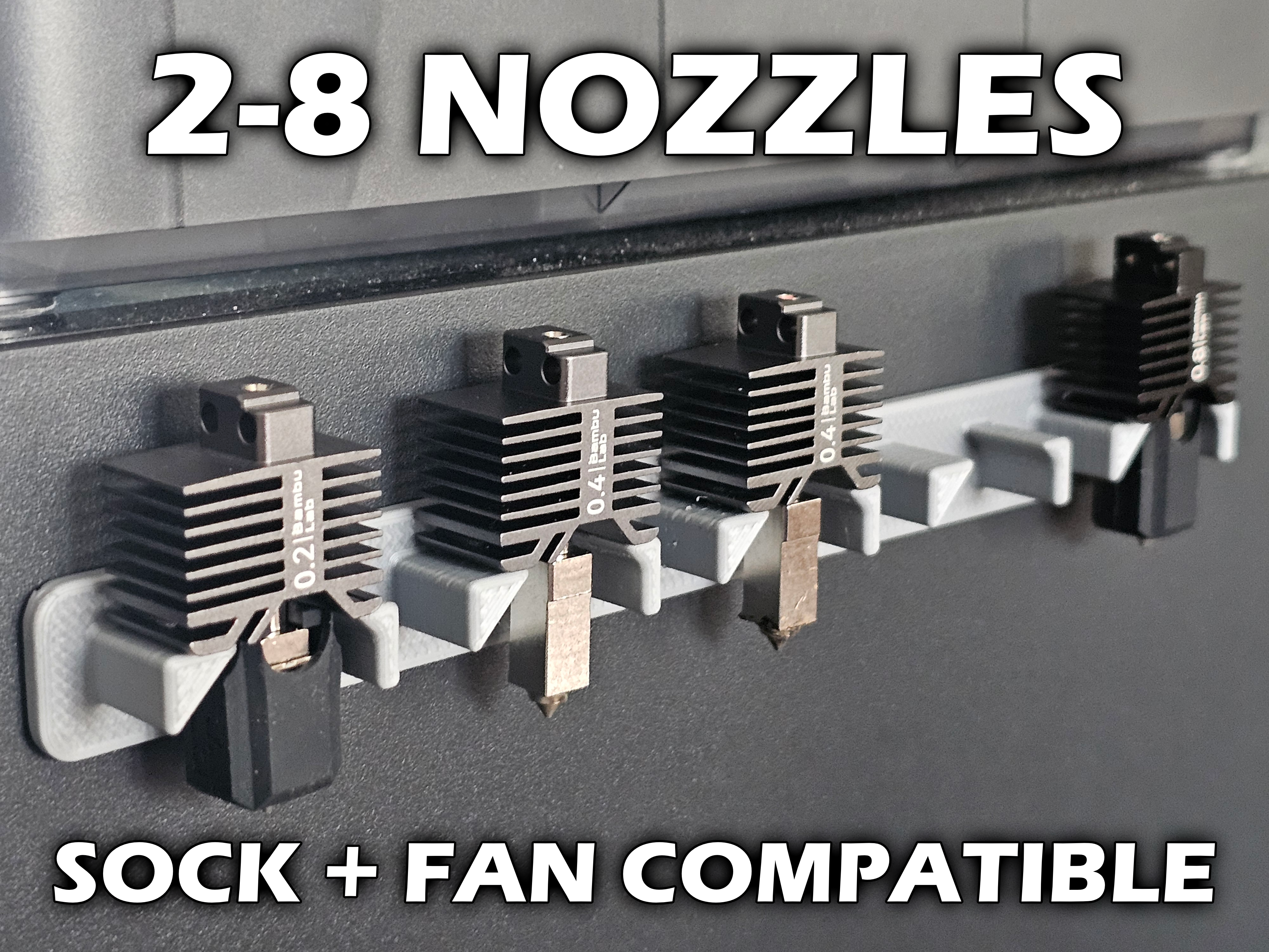 Bambu Nozzle holder p1s, p1p, x1c, A1, A1 Mini