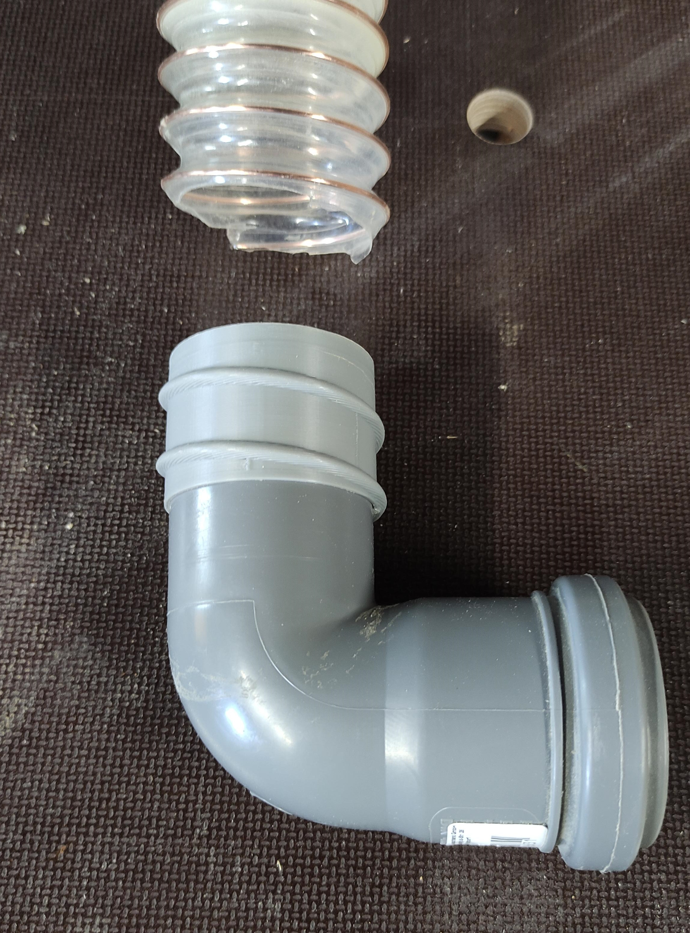 50mm pipe spiral vacuum hose adapter (german "HT Rohr")