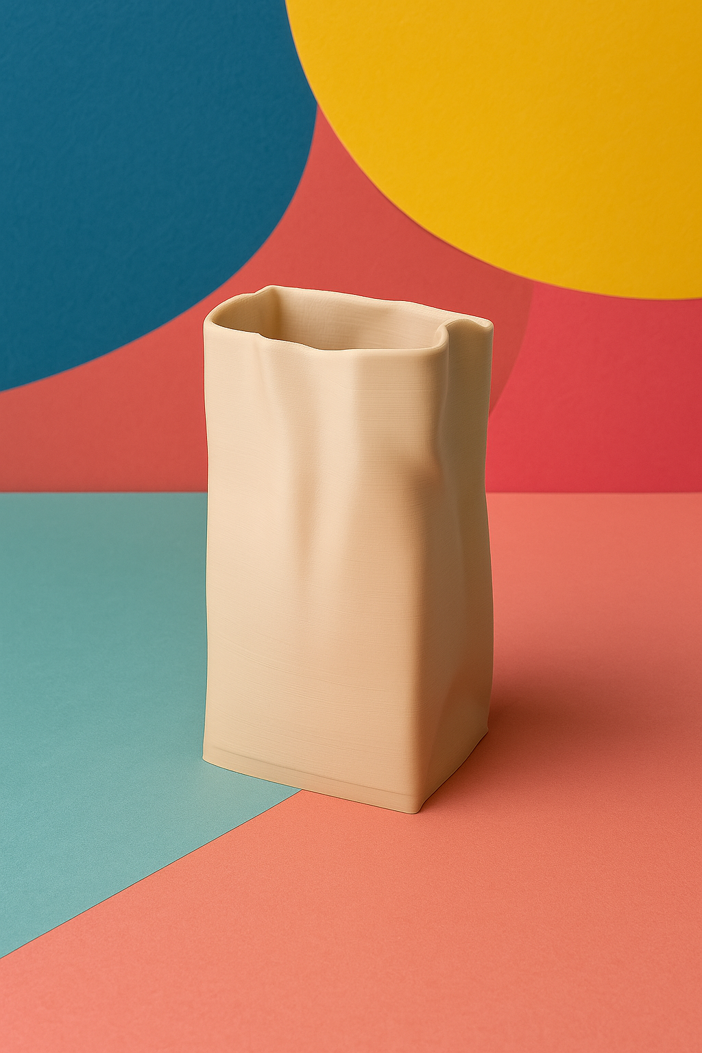 Crinkle Paper Bag Vase