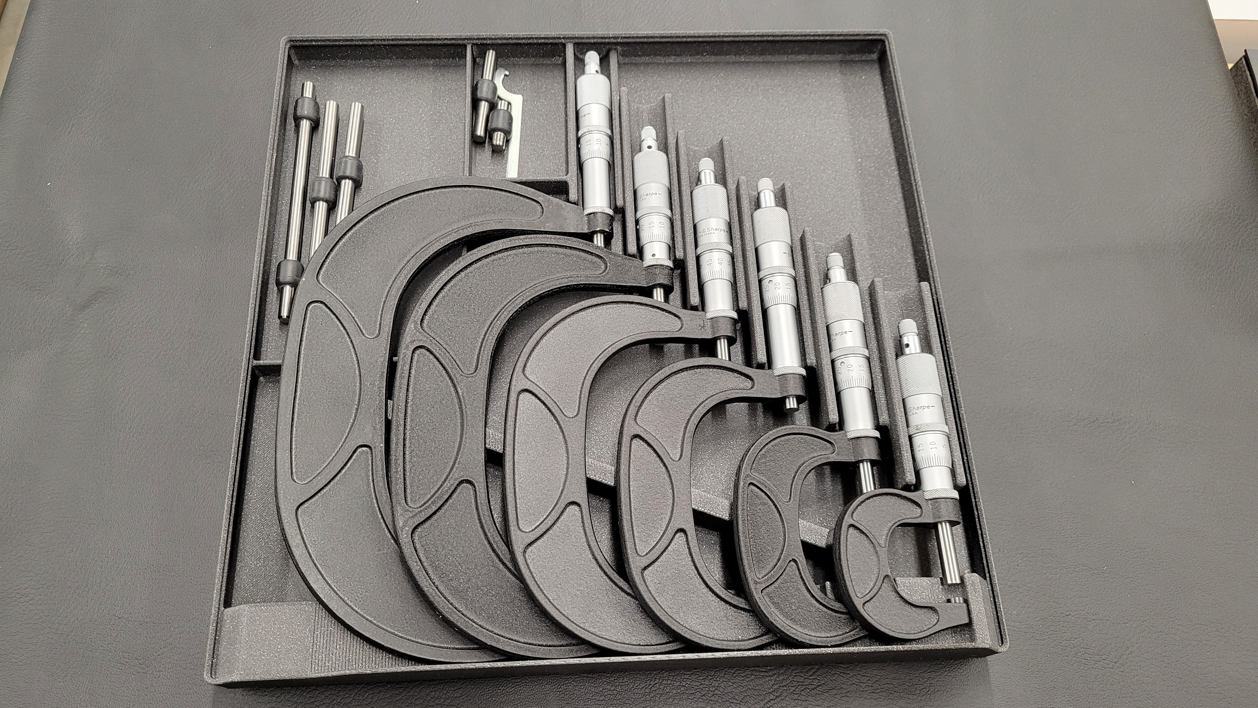 Browne and Sharpe 0-150mm Metric Micrometer Set Gridfinity