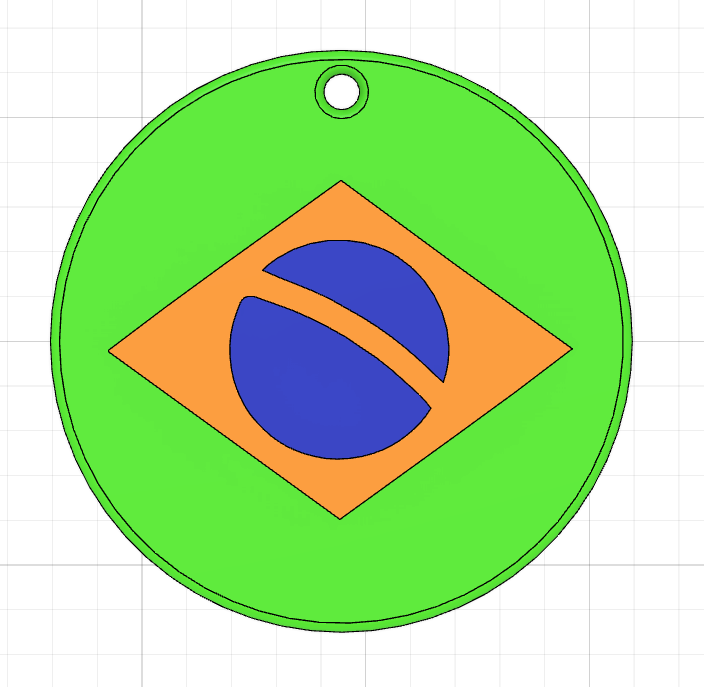 Brasil Flag Keychain