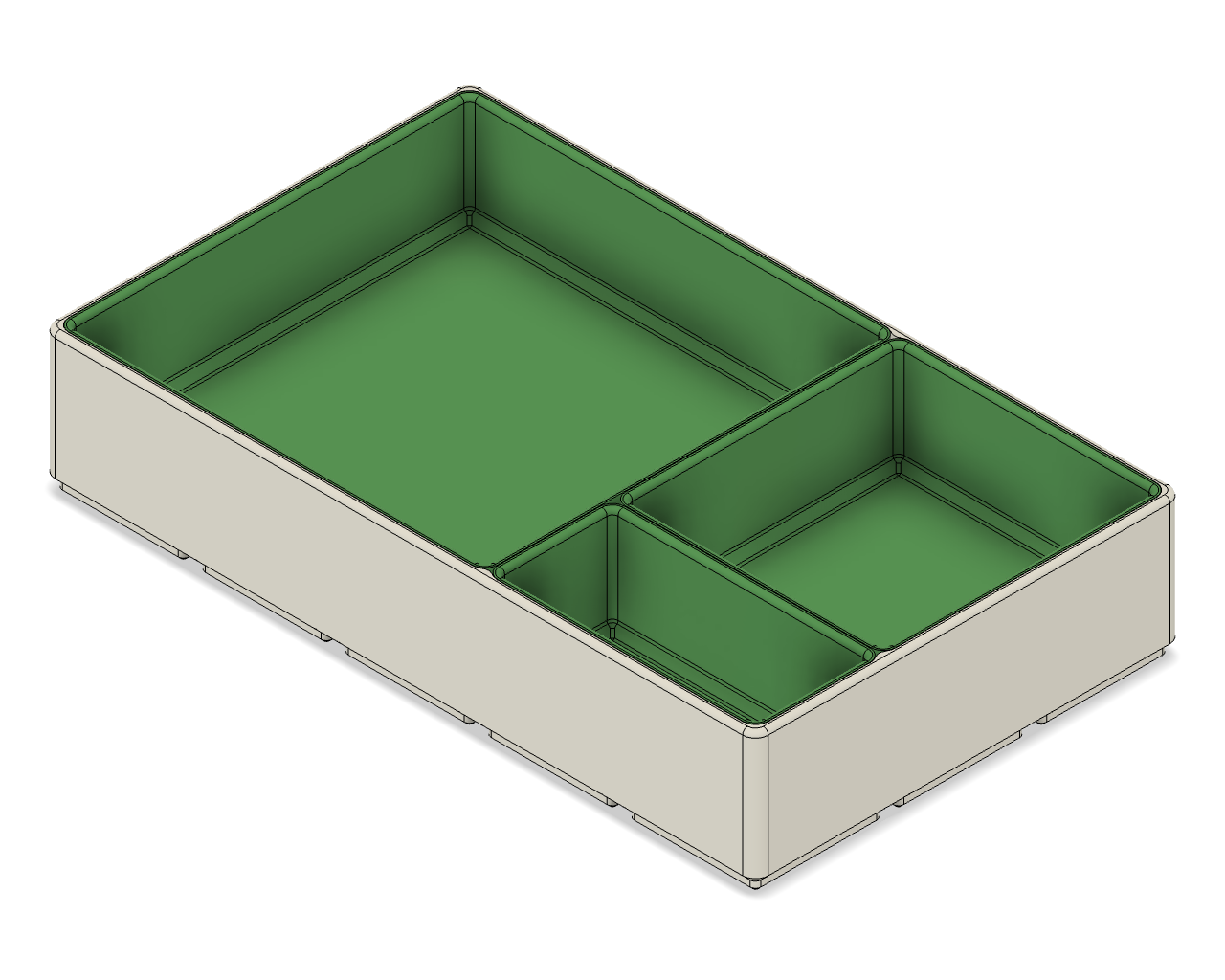 stylish Fibonacci organizer/EDC tray, with optional Gridfinity base (v2)