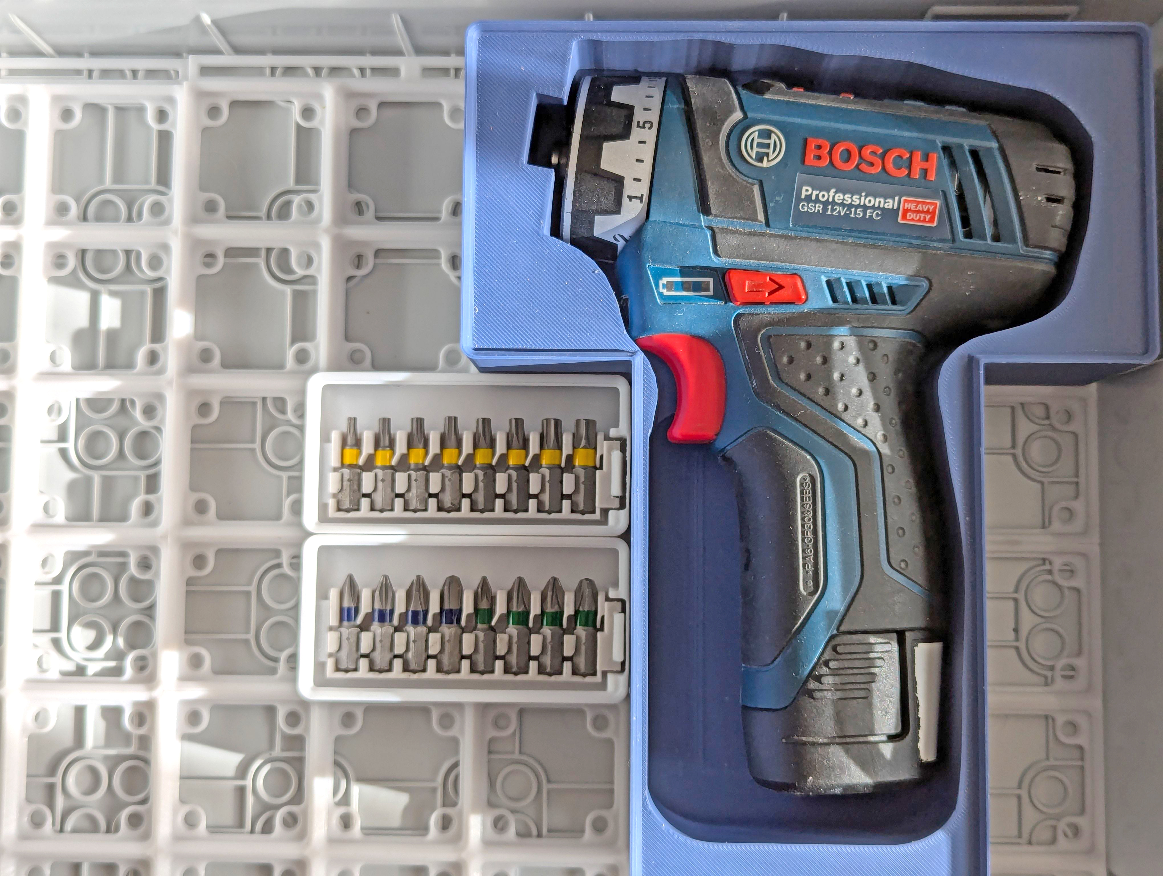 Gridfinity stackable box for Bosch Pick and Click bitholder — miniatura 7