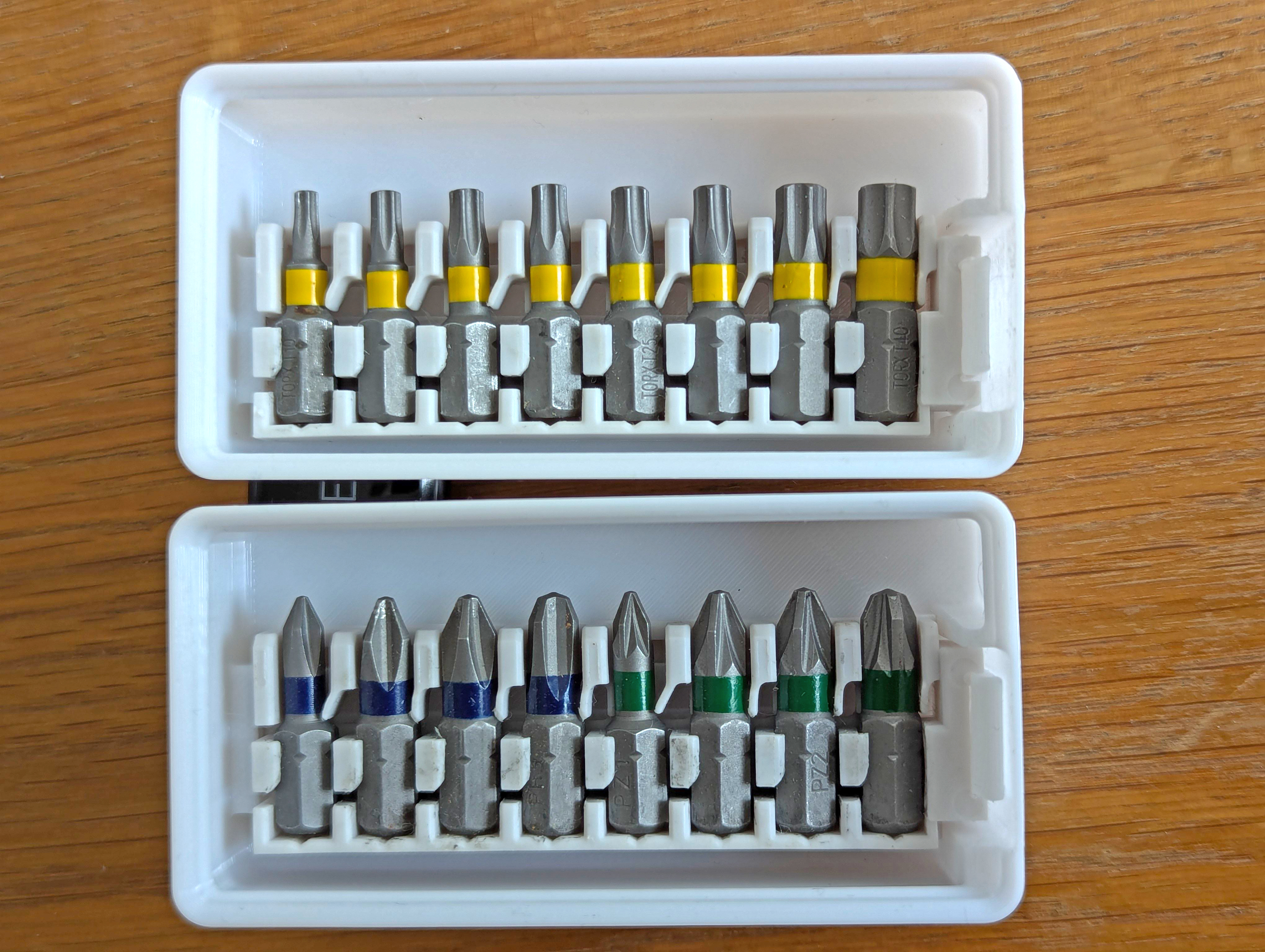 Gridfinity stackable box for Bosch Pick and Click bitholder — miniatura 3