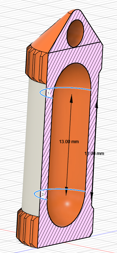 Miniatura 5 do modelo 3D Glowstick Keychain