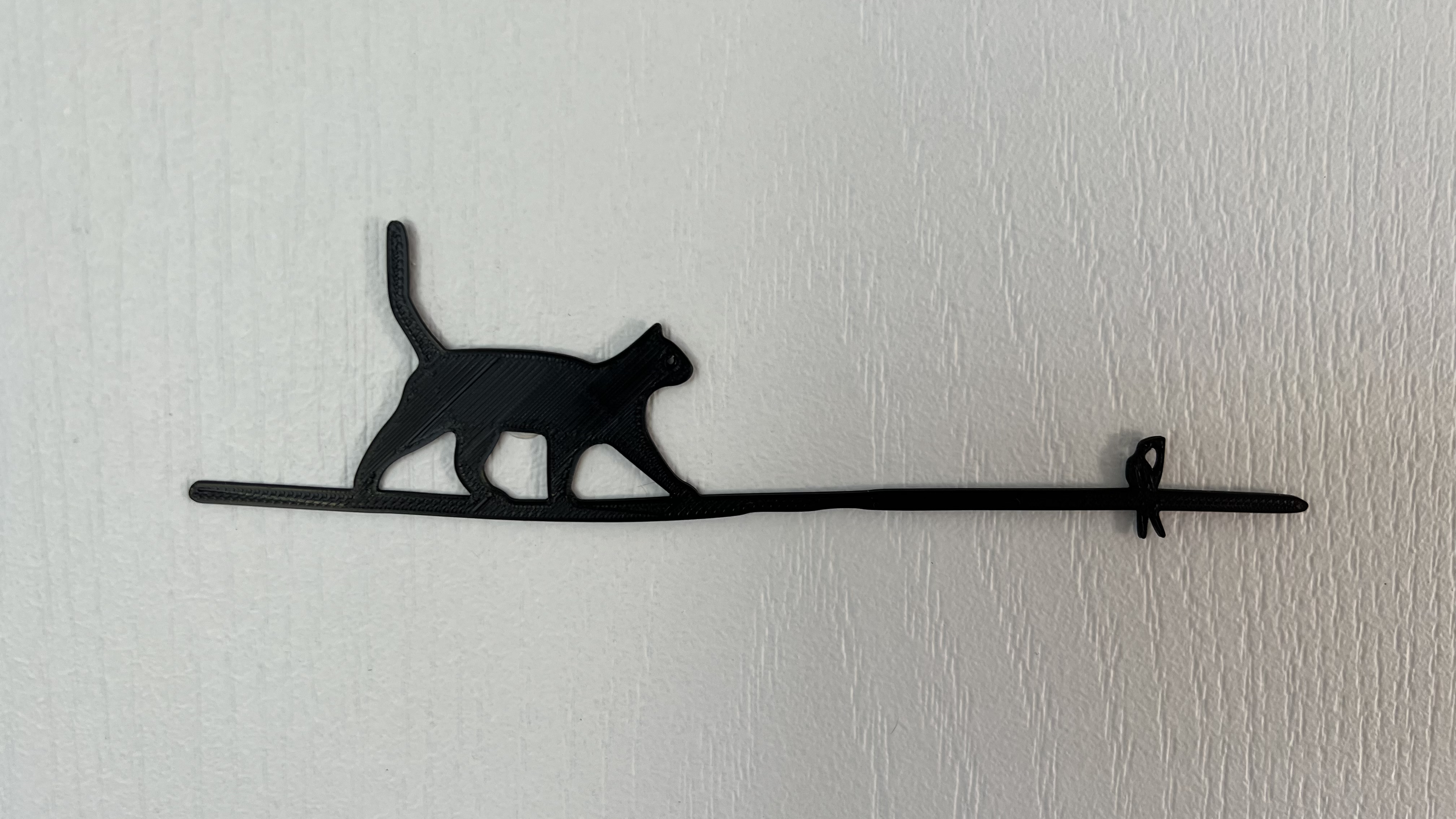 Cat On A Line Wall Art