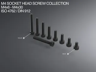 M4 Socket Head Screw Collection M4x6-M4x30 ISO 4762 / DIN 912