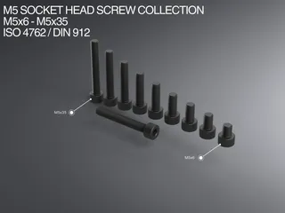 M5 Socket Head Screw Collection M5x6-M5x35 ISO 4762 / DIN 912