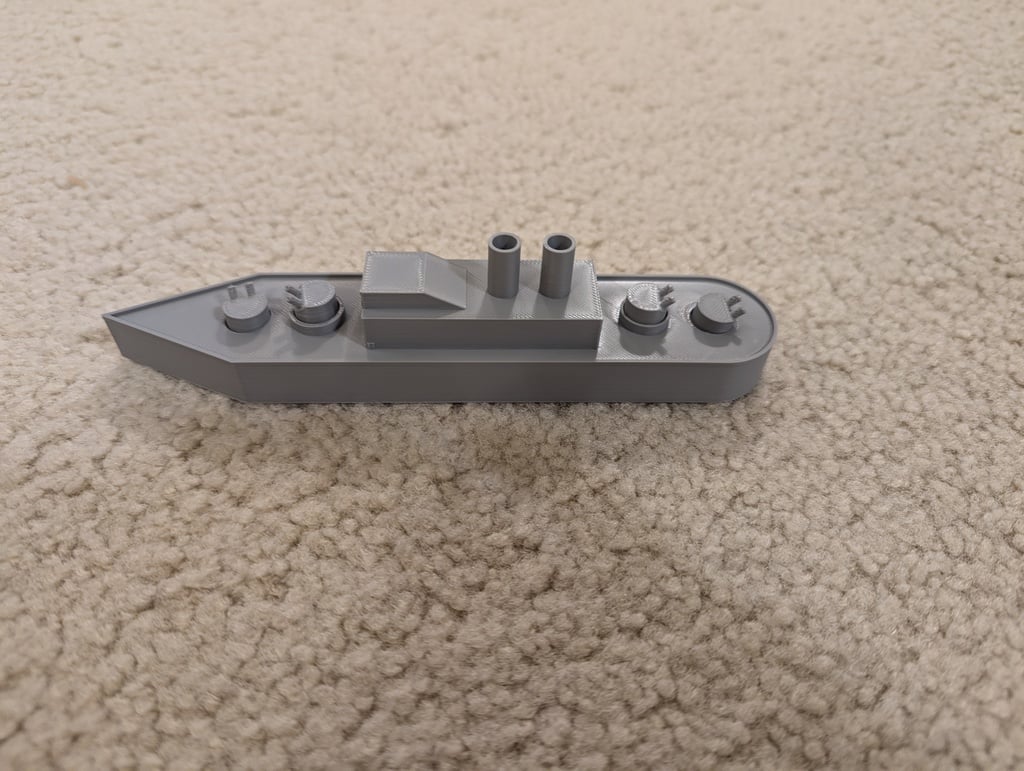 Simple Destroyer (with rotating turrets)