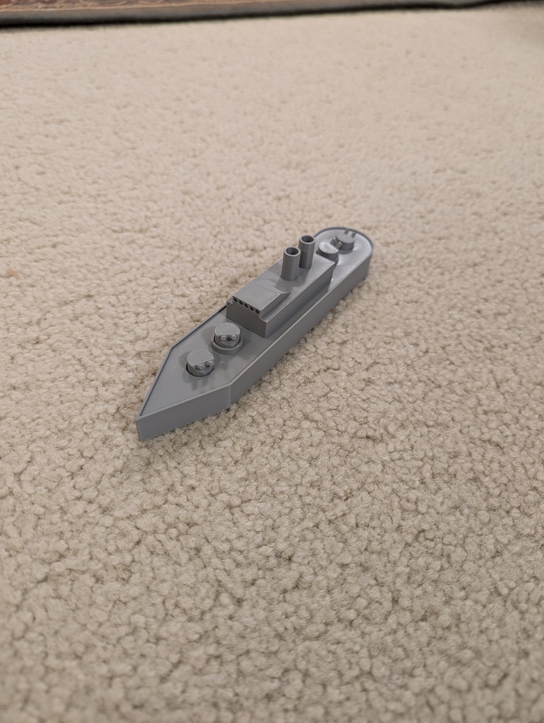Simple Destroyer (with rotating turrets) — miniatura 2