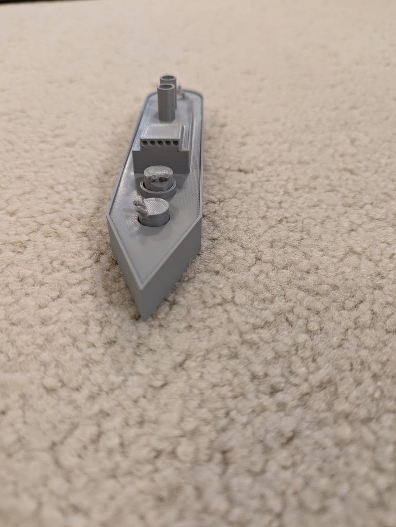 Simple Destroyer (with rotating turrets) — miniatura 3