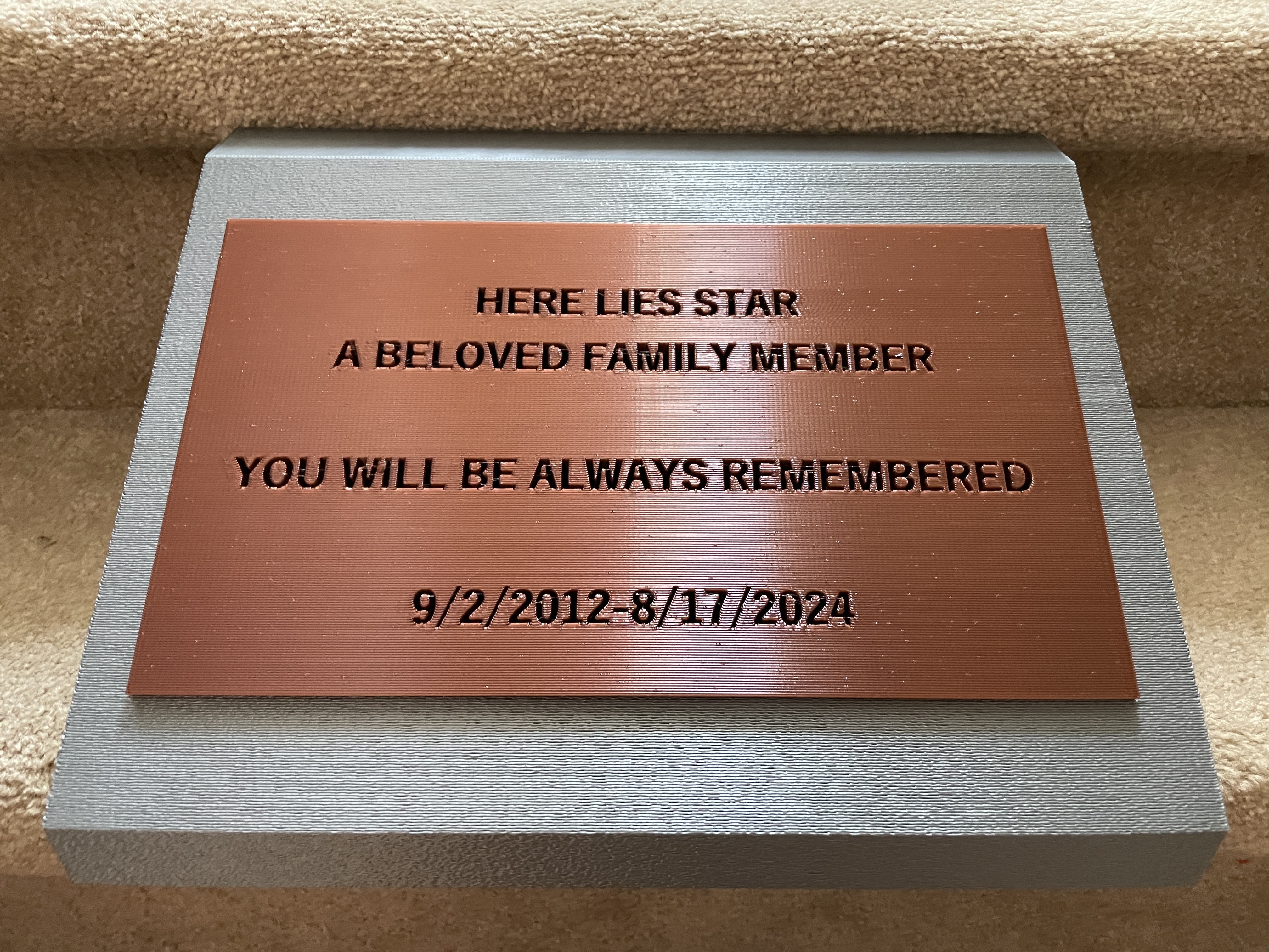 placard with base