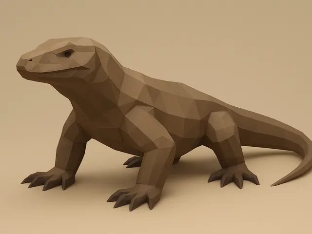Low poly komodo dragon