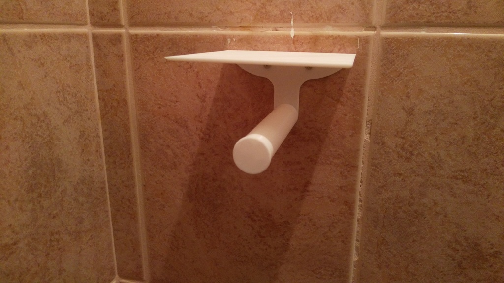Toilet Paper Holder with Cell Phone Shelf