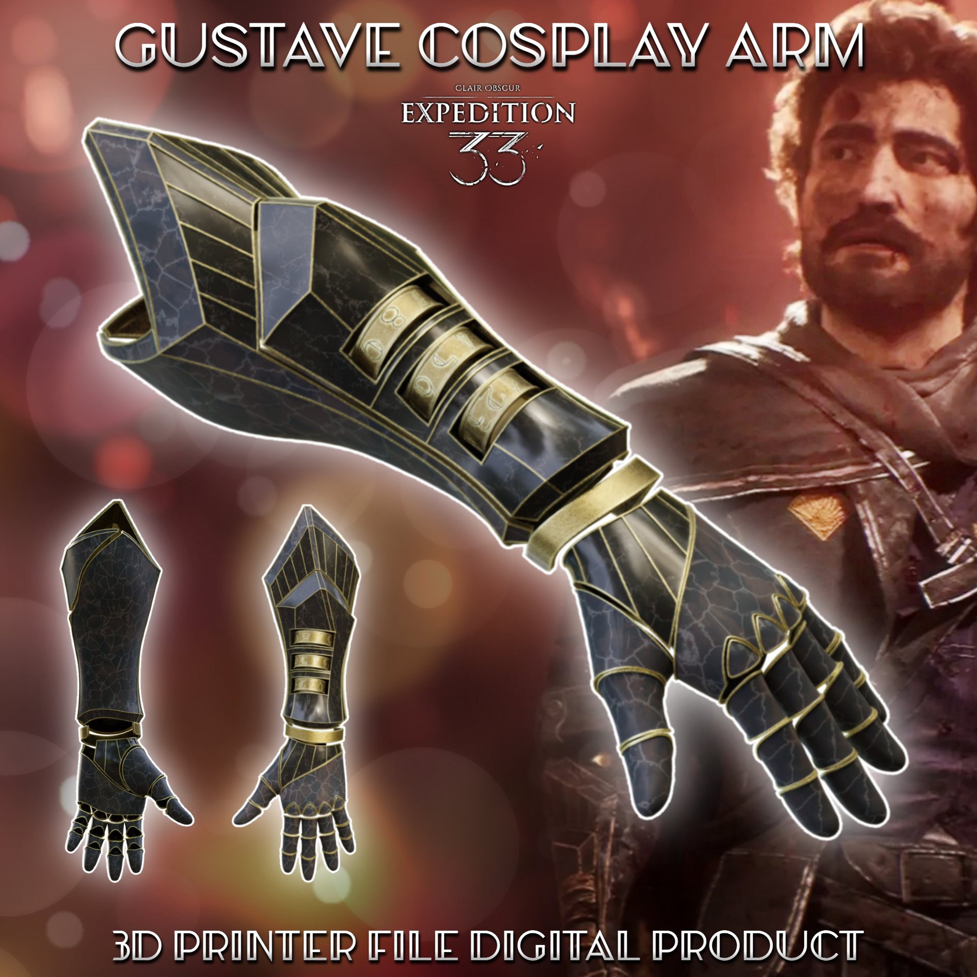 Gustave Prosthesis Wearable Cosplay Arm Clair Obscur: Expedition 33