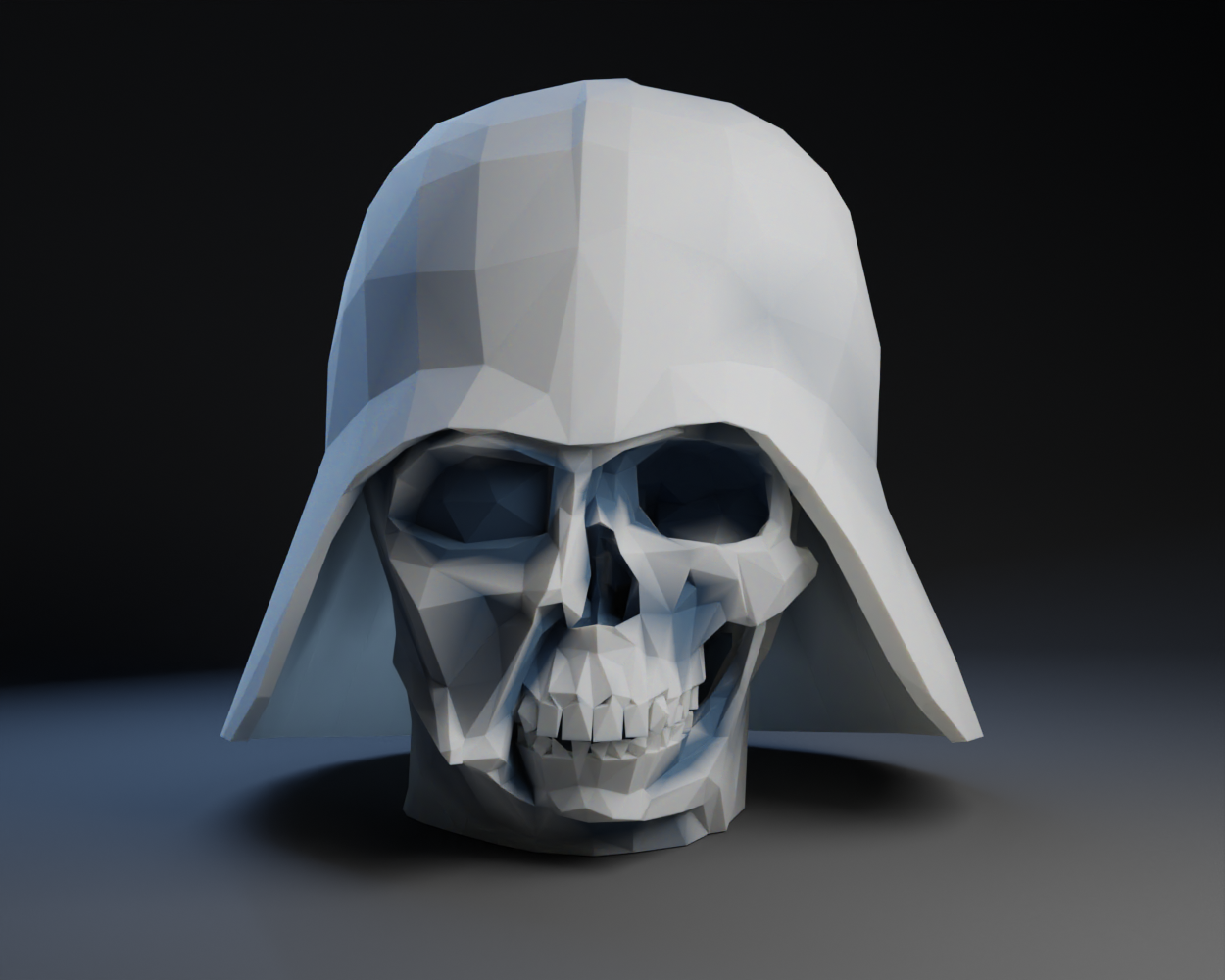 Low Poly Vader Skull
