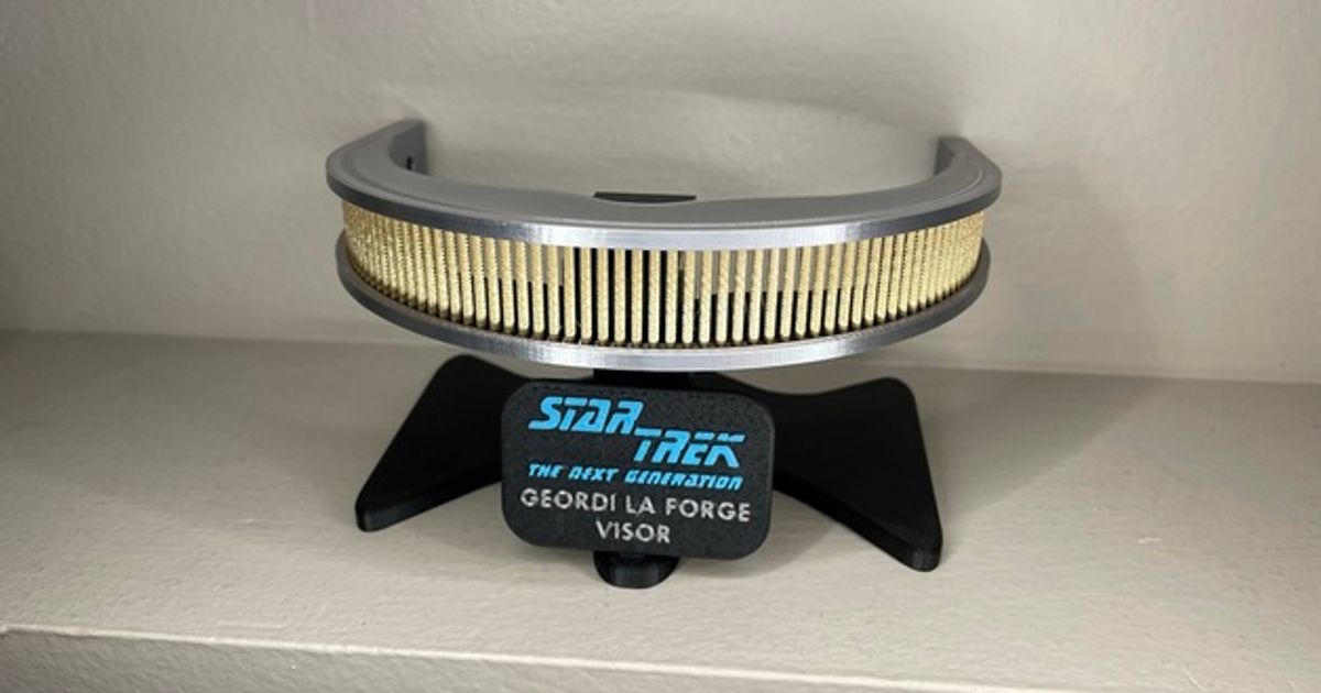 2 Sizes available Star Trek Next Generation TNG Geordi La Forge Visor replica