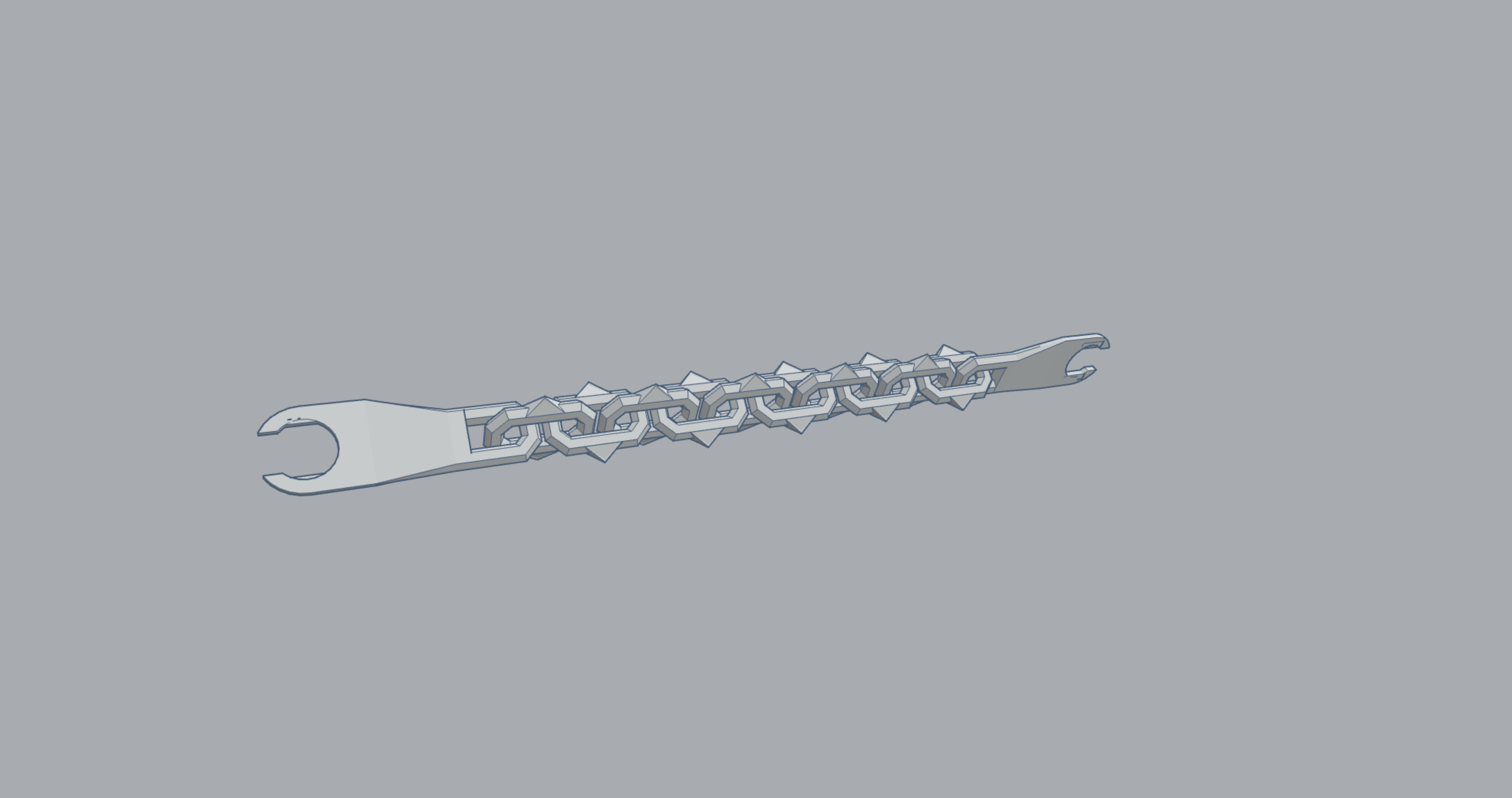 spiked croc chain charm