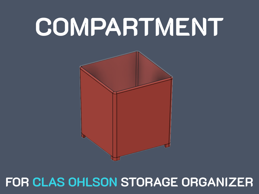 Compartment for Clas Ohlson storage organizer