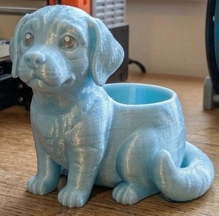 Blue Puppy Planter