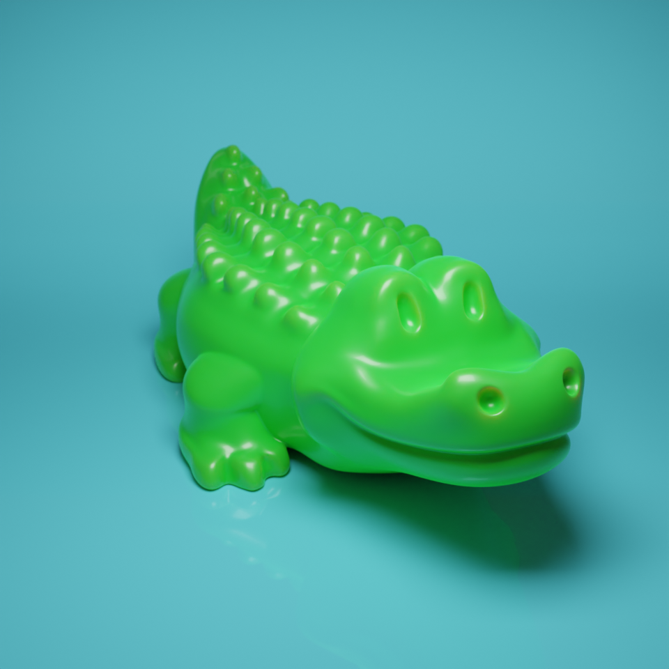 Miniatura 2 do modelo 3D Cute Faty Crocodile