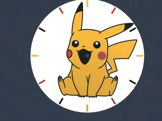 Horloge Pikachu by AS3D | Download free STL model | Printables.com