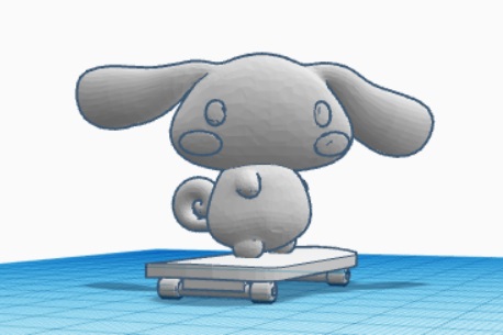 Cinnamoroll on skateboard