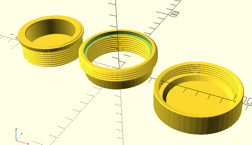OpenSCAD eXtra Fine Metric thread library addition