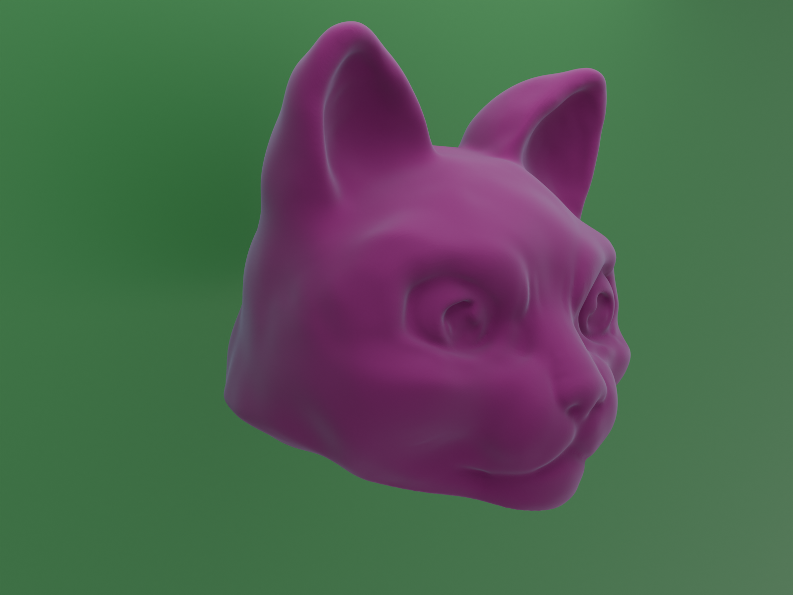 Miniatura 2 do modelo 3D Cat Head