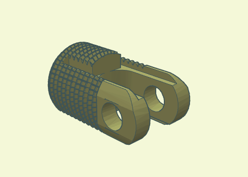 Ender 3 Belt Tensioner Screw(Horizontal Printing) Anti-Crossthreading Remix 3D model thumbnail