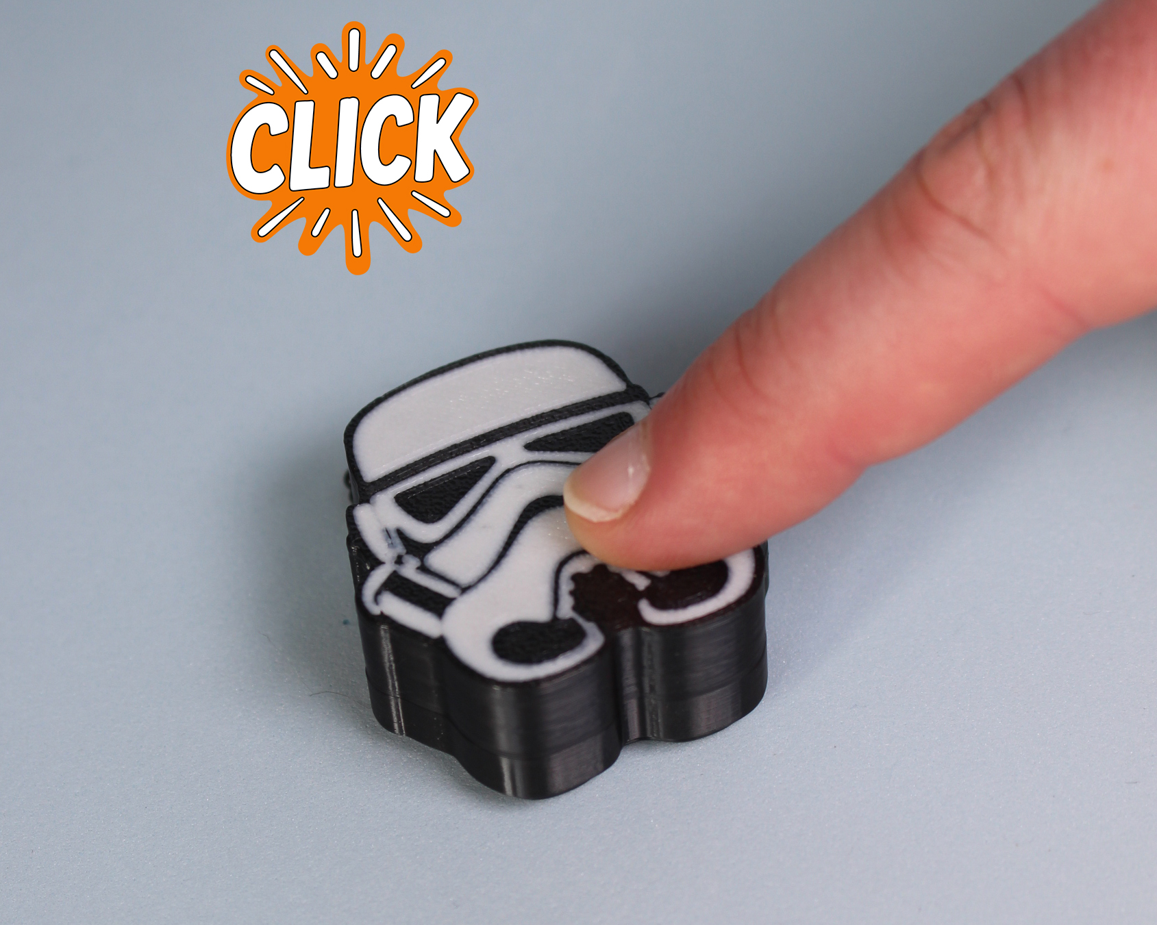 Stormtrooper Helmet Fidget Clicker - Keychain