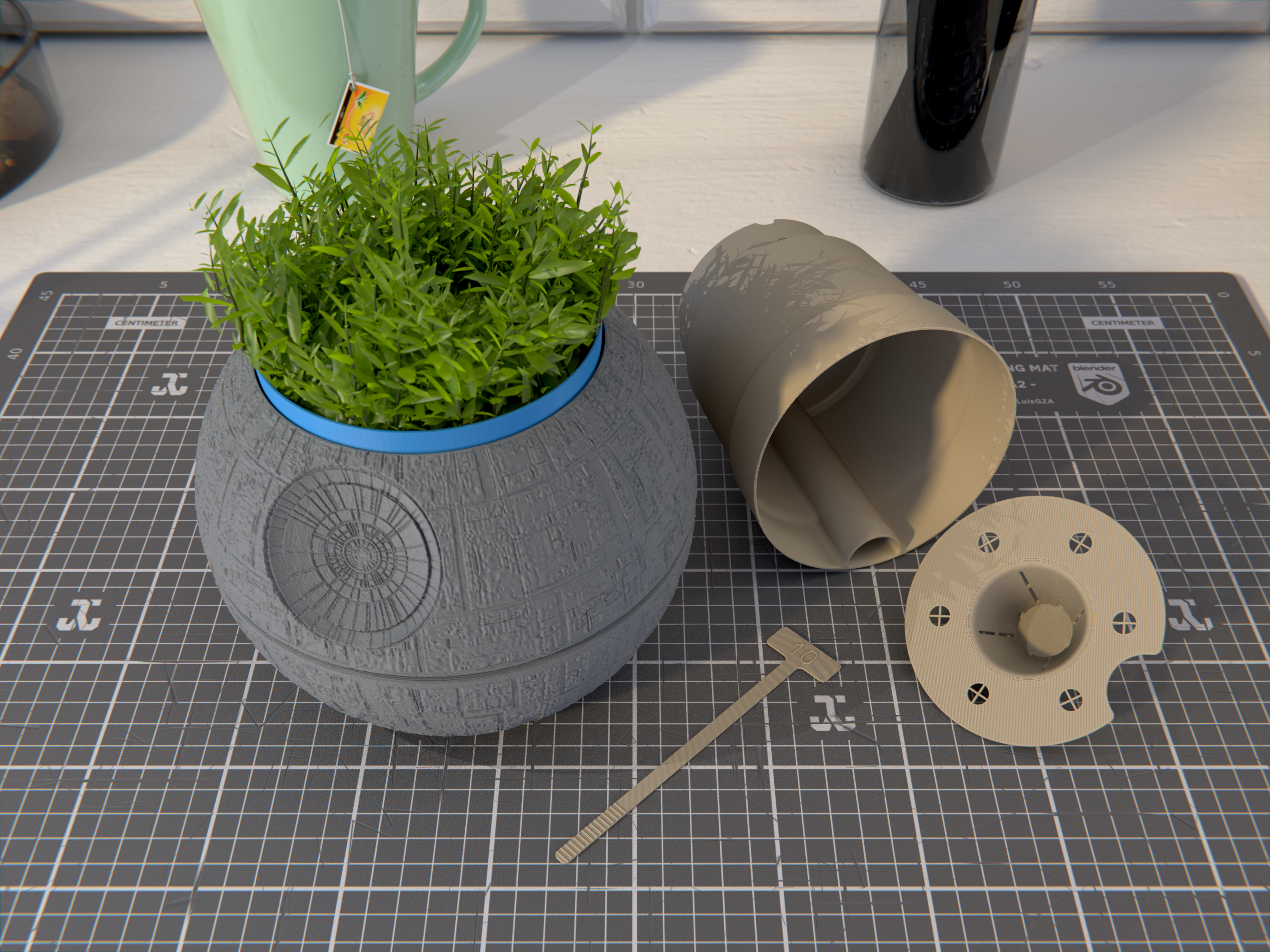 Death Star Self Watering Pot (Ø 10 cm)