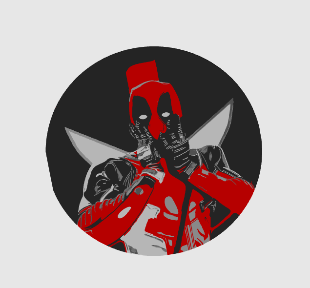 Miniatura 2 do modelo 3D keychain deadpool