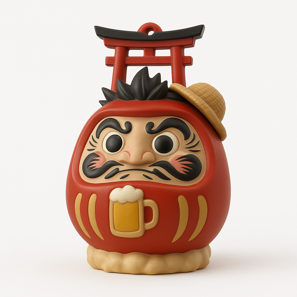Drunken Daruma Ornament