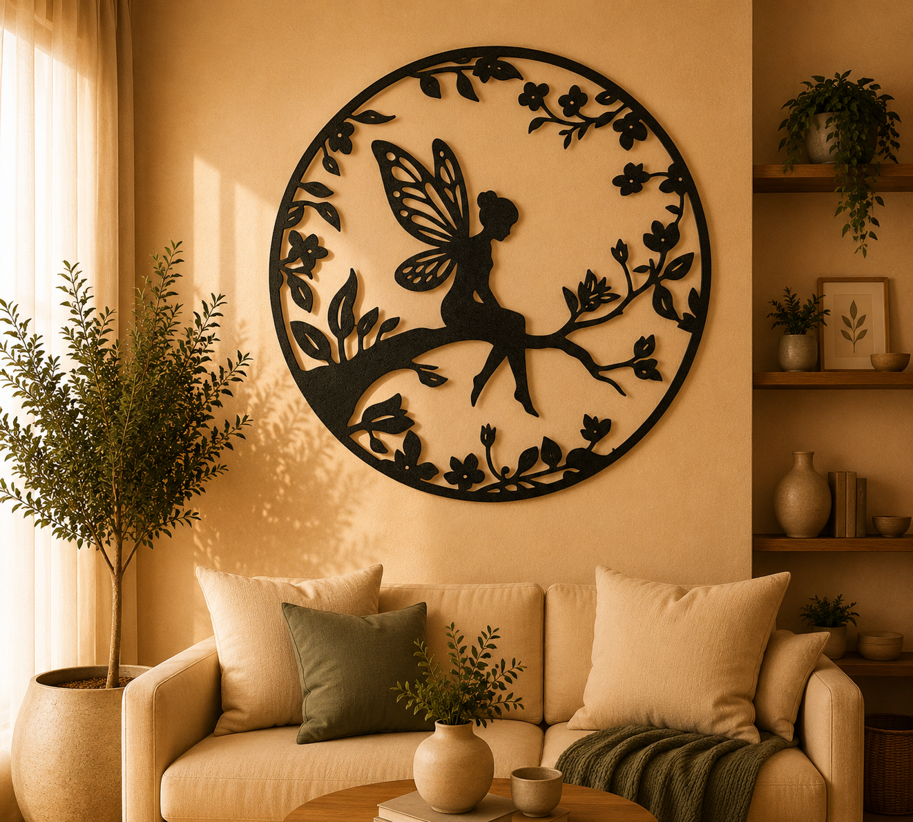 Fairy Silhouette 2D Wall Art