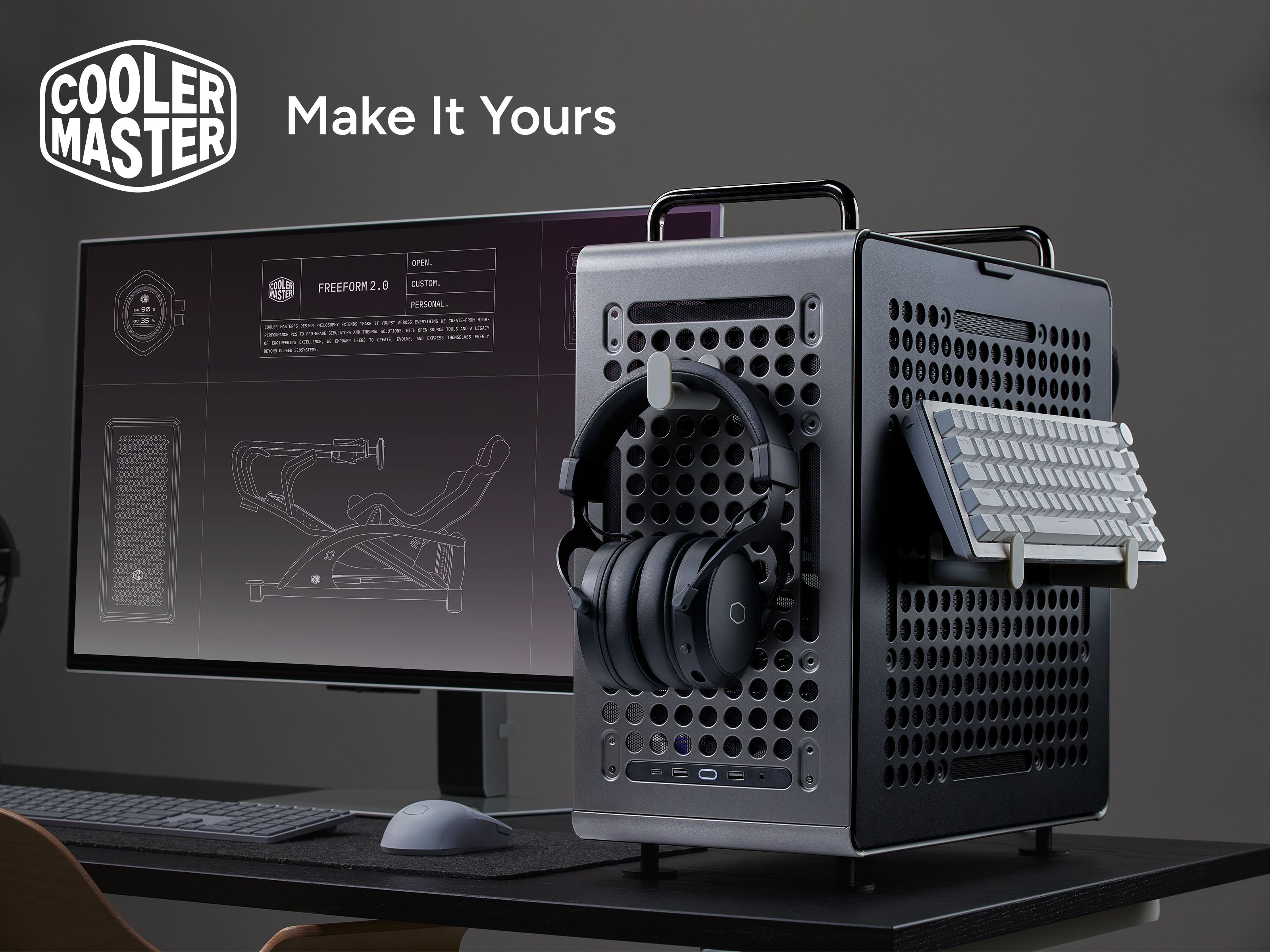 Qube 540 Full PC Case STEP Model & 3D Printing Base Files