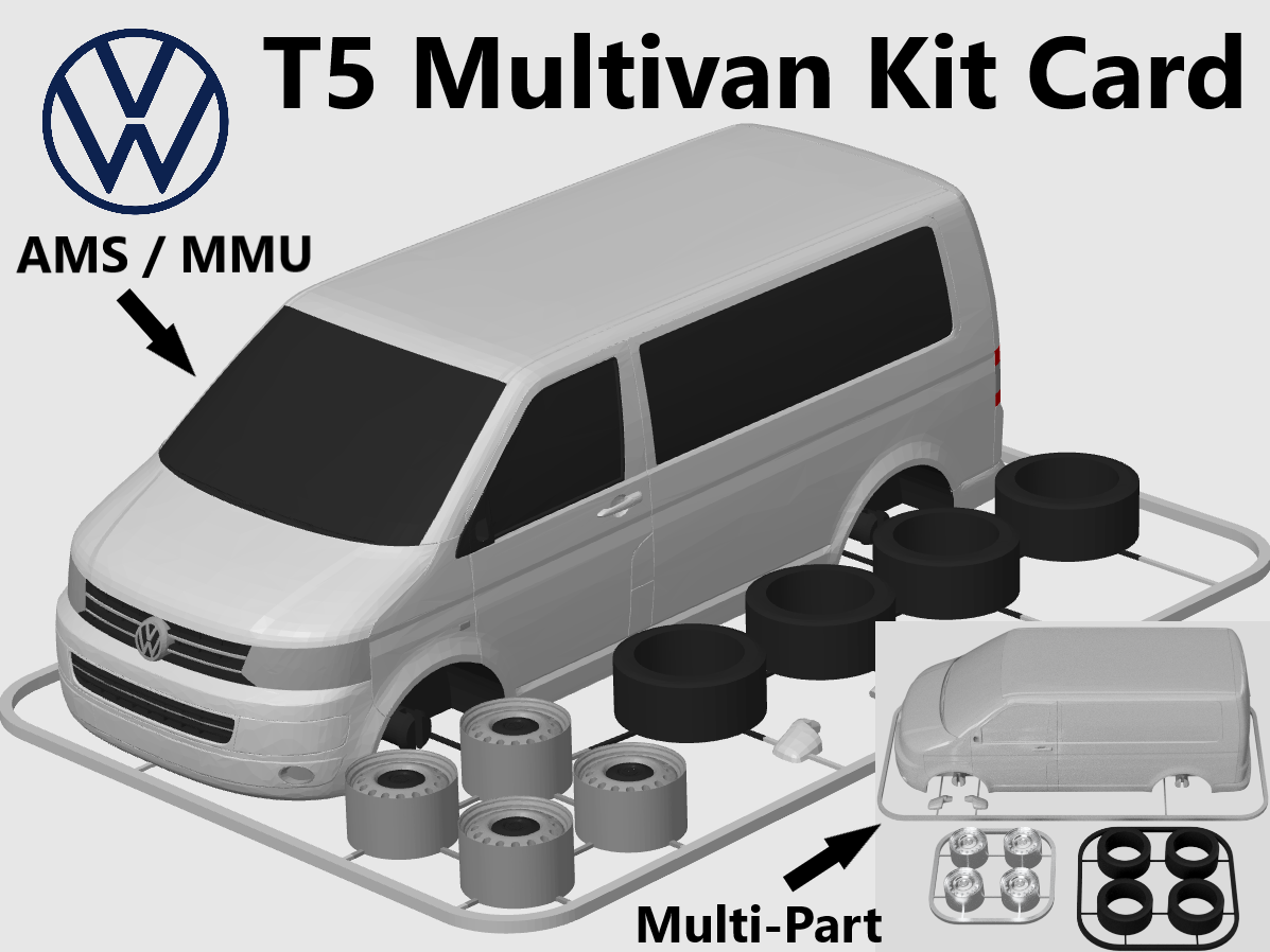 VW T5 Transporter / Multivan Bus Kit Card by The Kit Card Guy ...