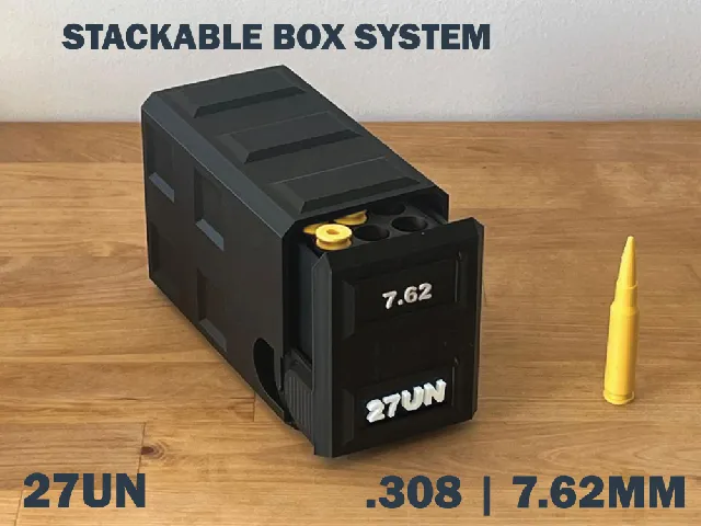 Stackable Ammo Box Single Tall .308 or 7.62mm