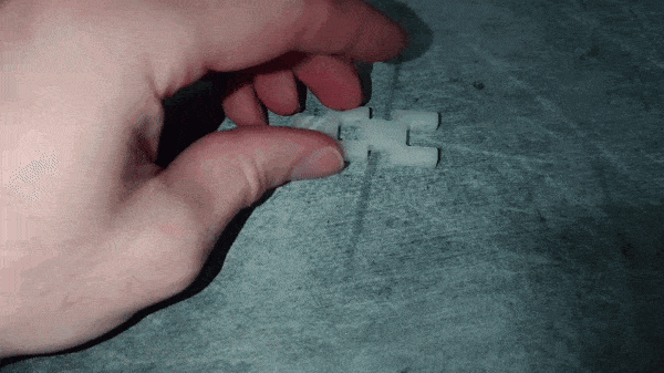 Linkable Extrusion Test (OpenSCAD; customizeable) — miniatura 3