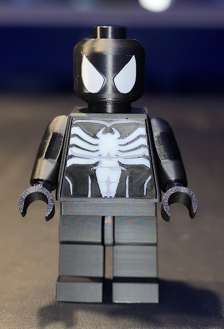 Spider-Man in Black Symbiote Costume Brick MegaFigure (5:1 Scale)